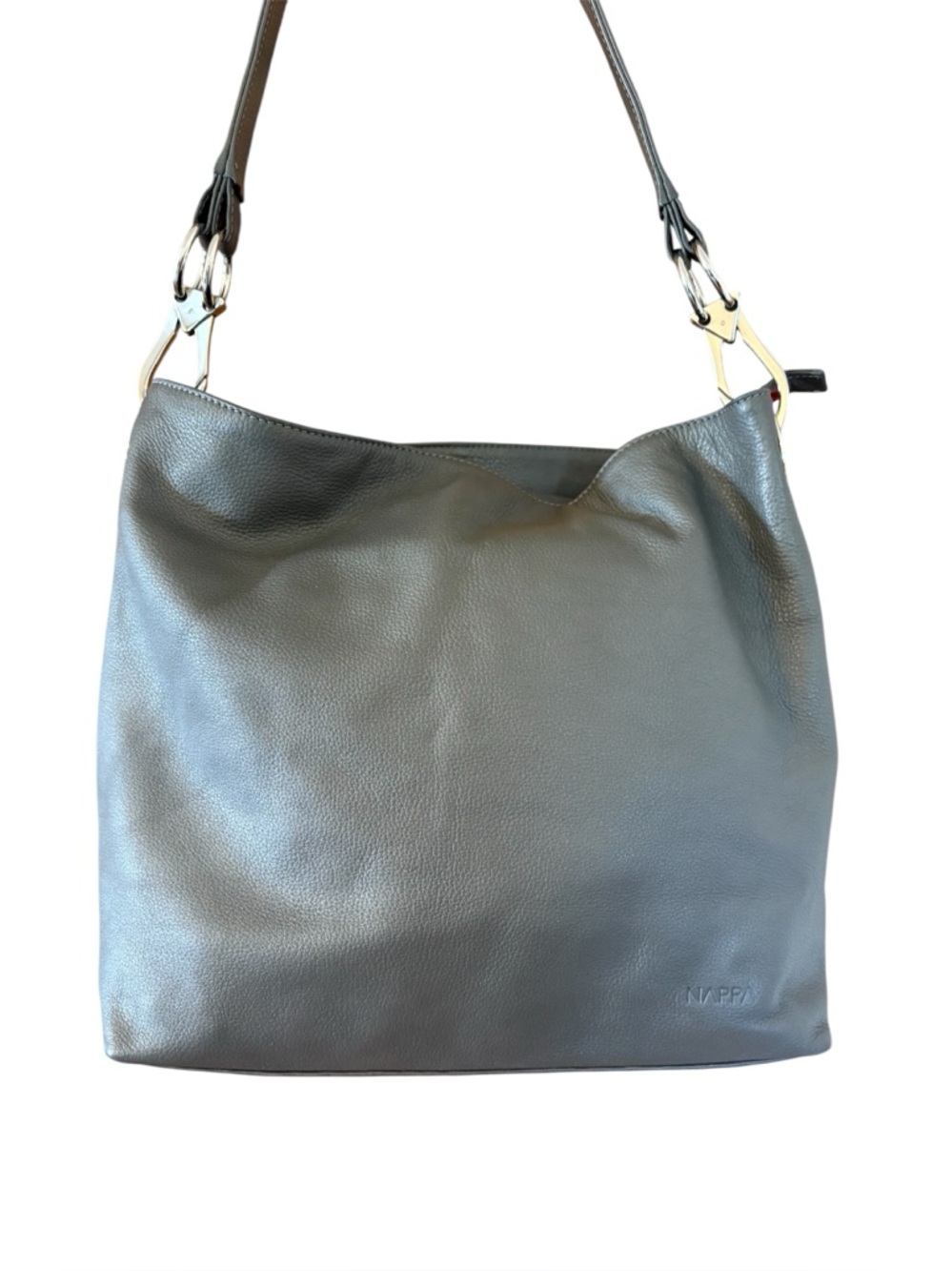 Nappa, Canadian Brand, Gray Leather Shoulder Bag, like new! - Picture 1 of 16